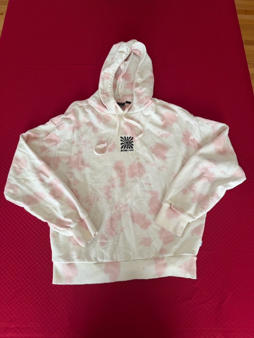 Vans Pink and Lavender Tie-Dye Hoodie with Logo Tag